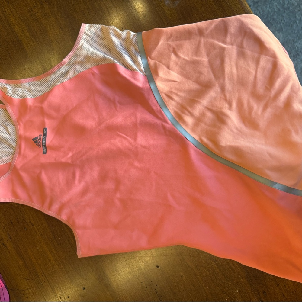 Adidas by Stella McCartney Pink and White Tank Top